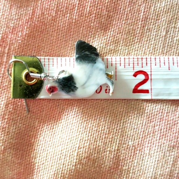 Chicken Earrings. Hen Earrings Bird Farm Ranch 🐔 - Picture 5 of 7